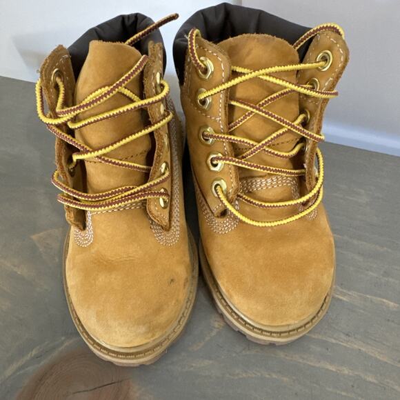 Timberland Classic Leather Boots Toddler Sz 6M Boys 6 Inch Boots - Picture 2 of 10